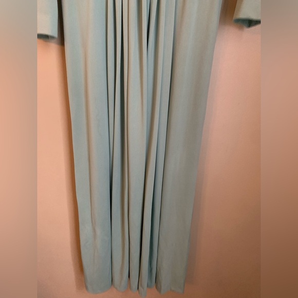 Vintage 1970's Fred Rothschild Maxi Dress Green Fall Winter Wedding Empire Waist - Picture 5 of 11